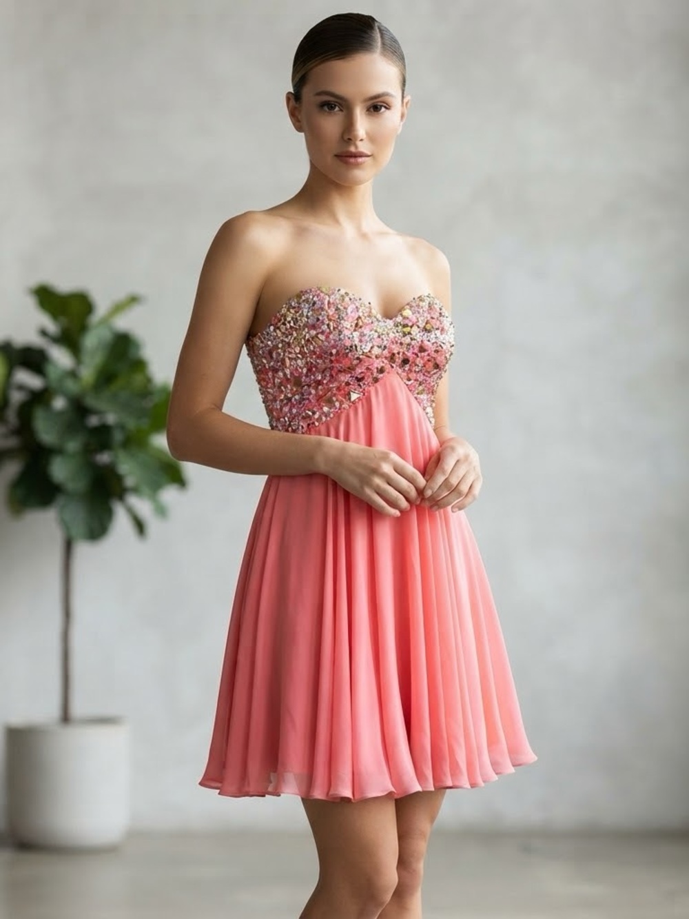 Homecoming Prom Corset Valentine's Pink Jewel Dress
Barbie Dress